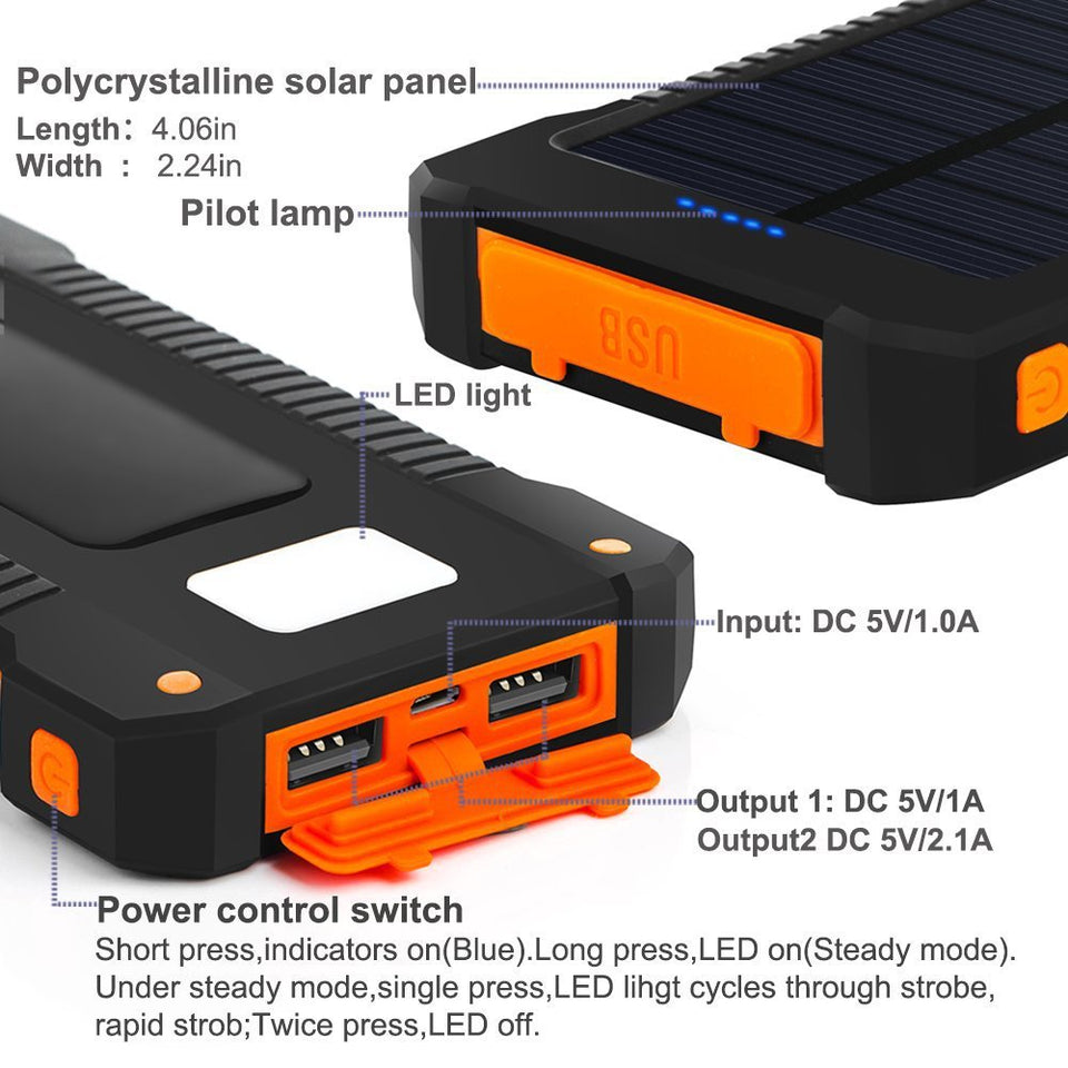 Solar Power Bank (30000mAh)