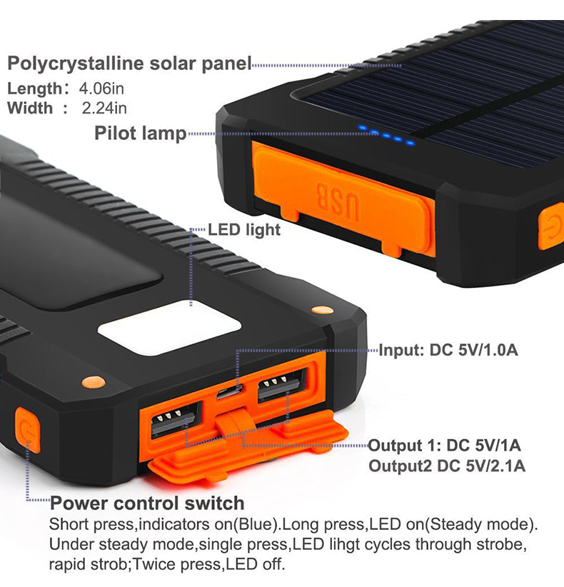 Solar Power Bank (30000mAh)